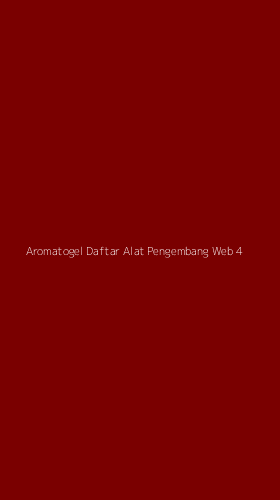 Tampilan Antarmuka Aplikasi Aromatogel Daftar Alat Pengembang Web - 4