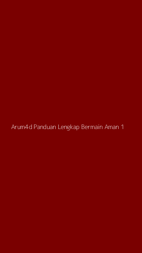 Tampilan Antarmuka Aplikasi Arum4d Panduan Lengkap Bermain Aman - 1