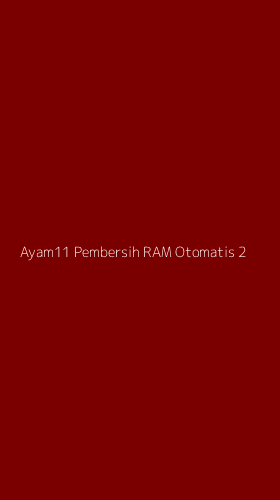 Tampilan Antarmuka Aplikasi Ayam11 Pembersih Ram Otomatis - 2