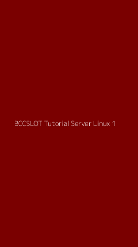 Tampilan Antarmuka Aplikasi Bccslot Tutorial Server Linux - 1