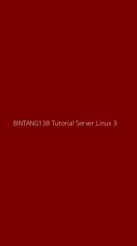 Tampilan Antarmuka Aplikasi Bintang138 Tutorial Server Linux - 3