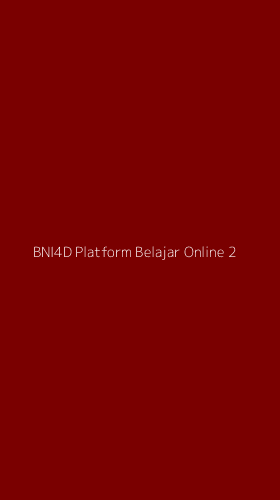 Tampilan Antarmuka Aplikasi Bni4d Platform Belajar Online - 2