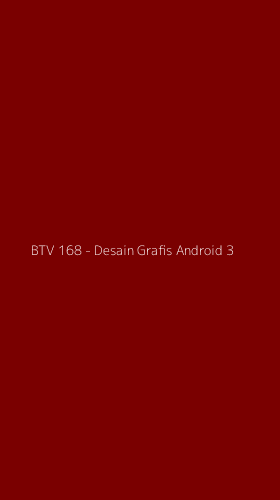 Tampilan Antarmuka Aplikasi BTV 168 - Desain Grafis Android - 3