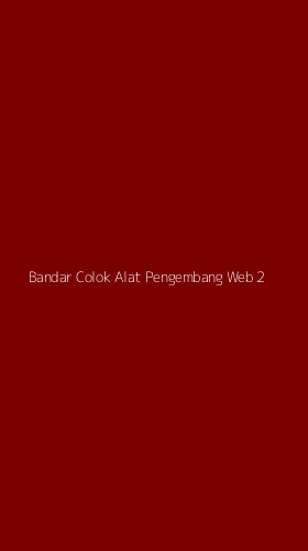 Tampilan Antarmuka Aplikasi Bandar Colok Alat Pengembang Web - 2