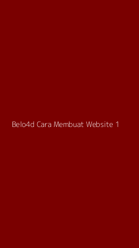 Tampilan Antarmuka Aplikasi Belo4d Cara Membuat Website - 1