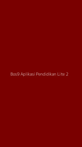 Tampilan Antarmuka Aplikasi Bos9 Aplikasi Pendidikan Lite - 2