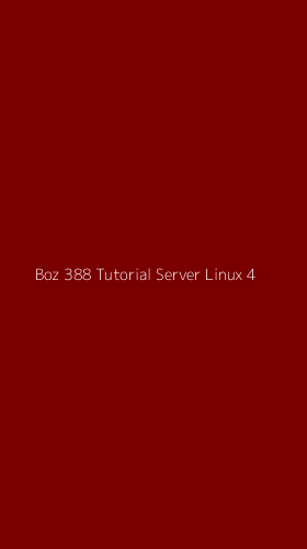 Tampilan Antarmuka Aplikasi Boz 388 Tutorial Server Linux - 4