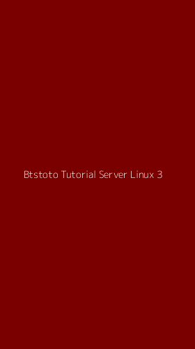 Tampilan Antarmuka Aplikasi Btstoto Tutorial Server Linux - 3