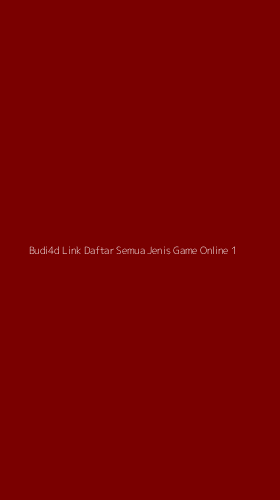 Tampilan Antarmuka Aplikasi Budi4d Link Daftar Semua Jenis Game Online - 1