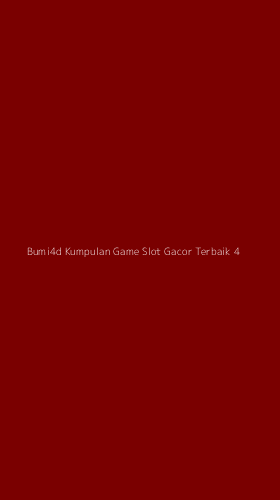 Tampilan Antarmuka Aplikasi Bumi4d Kumpulan Game Slot Gacor Terbaik - 4