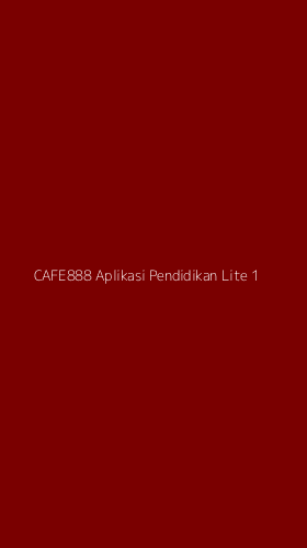 Tampilan Antarmuka Aplikasi Cafe888 Aplikasi Pendidikan Lite - 1