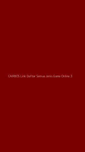 Tampilan Antarmuka Aplikasi Cairbos Link Daftar Semua Jenis Game Online - 3