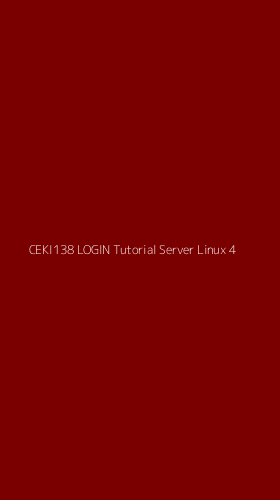Tampilan Antarmuka Aplikasi Ceki138 Login Tutorial Server Linux - 4