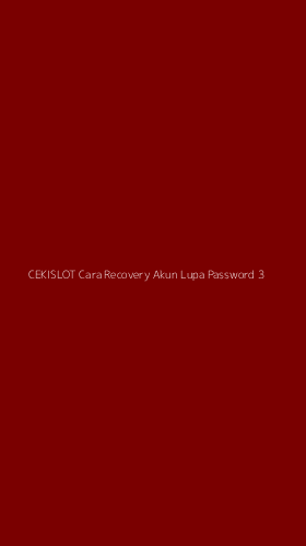 Tampilan Antarmuka Aplikasi Cekislot Cara Recovery Akun Lupa Password - 3