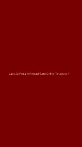 Tampilan Antarmuka Aplikasi Cabe 2d Portal Informasi Game Online Terupdate - 4