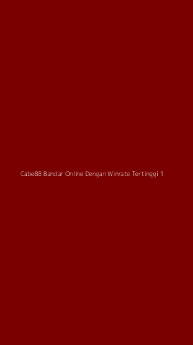 Tampilan Antarmuka Aplikasi Cabe88 Bandar Online Dengan Winrate Tertinggi - 1