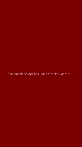 Tampilan Antarmuka Aplikasi Cabemanis88 Aplikasi Kasir Gratis Umkm - 4