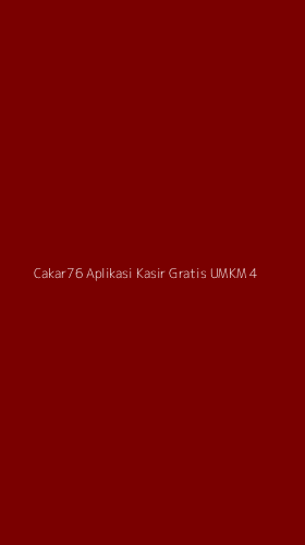 Tampilan Antarmuka Aplikasi Cakar76 Aplikasi Kasir Gratis Umkm - 4