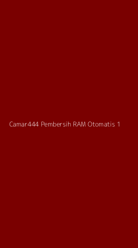 Tampilan Antarmuka Aplikasi Camar444 Pembersih Ram Otomatis - 1