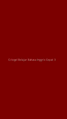 Tampilan Antarmuka Aplikasi Cctogel Belajar Bahasa Inggris Cepat - 3