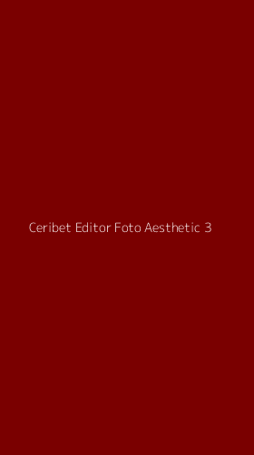 Tampilan Antarmuka Aplikasi Ceribet Editor Foto Aesthetic - 3