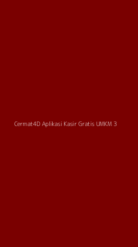 Tampilan Antarmuka Aplikasi Cermat4d Aplikasi Kasir Gratis Umkm - 3