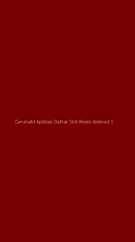 Tampilan Antarmuka Aplikasi Cerutu4d Aplikasi Daftar Slot Resmi Android - 1