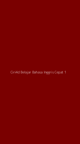Tampilan Antarmuka Aplikasi Ciri4d Belajar Bahasa Inggris Cepat - 1