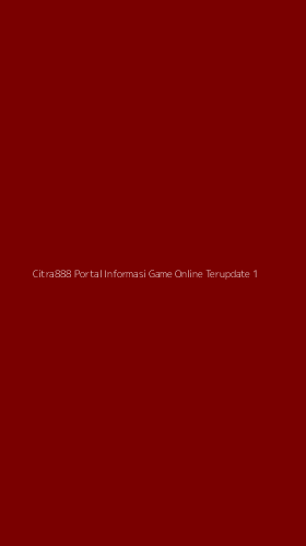 Tampilan Antarmuka Aplikasi Citra888 Portal Informasi Game Online Terupdate - 1