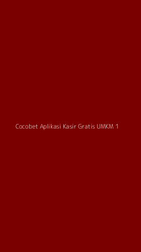 Tampilan Antarmuka Aplikasi Cocobet Aplikasi Kasir Gratis Umkm - 1