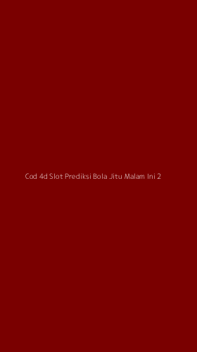 Tampilan Antarmuka Aplikasi Cod 4d Slot Prediksi Bola Jitu Malam Ini - 2
