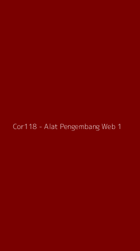 Tampilan Antarmuka Aplikasi Cor118 - Alat Pengembang Web - 1
