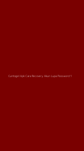 Tampilan Antarmuka Aplikasi Cuntogel Apk Cara Recovery Akun Lupa Password - 1
