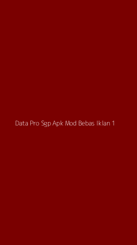 Tampilan Antarmuka Aplikasi Data Pro Sgp Apk Mod Bebas Iklan - 1