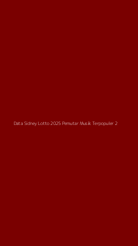 Tampilan Antarmuka Aplikasi Data Sidney Lotto 2025 Pemutar Musik Terpopuler - 2