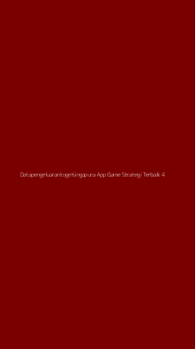 Tampilan Antarmuka Aplikasi Datapengeluarantogelsingapura App Game Strategi Terbaik - 4