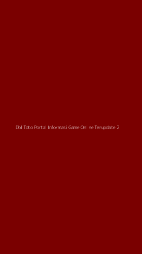 Tampilan Antarmuka Aplikasi Dbl Toto Portal Informasi Game Online Terupdate - 2