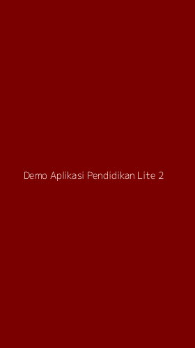 Tampilan Antarmuka Aplikasi Demo Aplikasi Pendidikan Lite - 2