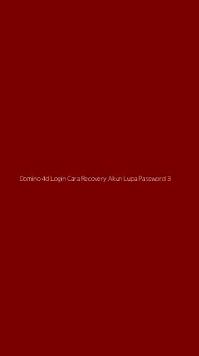 Tampilan Antarmuka Aplikasi Domino 4d Login Cara Recovery Akun Lupa Password - 3