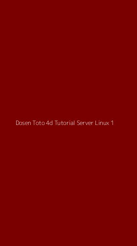 Tampilan Antarmuka Aplikasi Dosen Toto 4d Tutorial Server Linux - 1