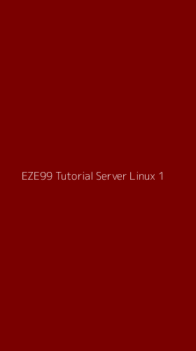 Tampilan Antarmuka Aplikasi Eze99 Tutorial Server Linux - 1