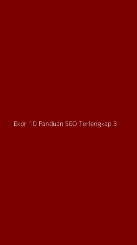 Tampilan Antarmuka Aplikasi Ekor 10 Panduan Seo Terlengkap - 3