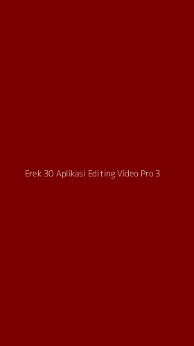 Tampilan Antarmuka Aplikasi Erek 30 Aplikasi Editing Video Pro - 3