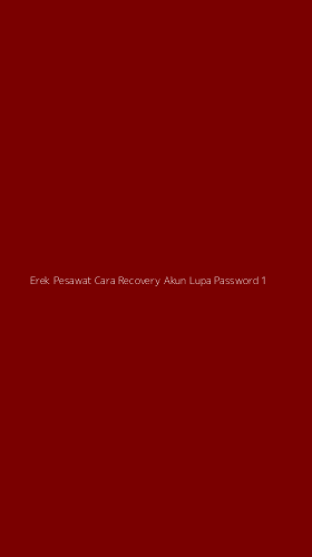 Tampilan Antarmuka Aplikasi Erek Pesawat Cara Recovery Akun Lupa Password - 1