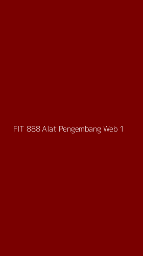 Tampilan Antarmuka Aplikasi Fit 888 Alat Pengembang Web - 1