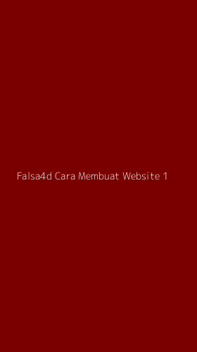 Tampilan Antarmuka Aplikasi Falsa4d Cara Membuat Website - 1