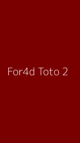 Tampilan Antarmuka Aplikasi For4d Toto - 2