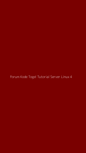 Tampilan Antarmuka Aplikasi Forum Kode Togel Tutorial Server Linux - 4