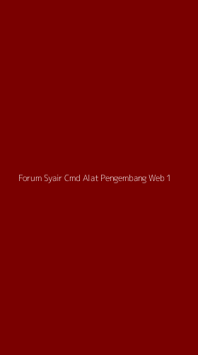 Tampilan Antarmuka Aplikasi Forum Syair Cmd Alat Pengembang Web - 1