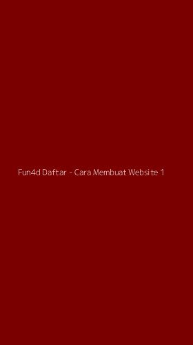 Tampilan Antarmuka Aplikasi Fun4d Daftar - Cara Membuat Website - 1